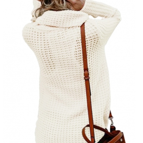 IVORY KNIT COWEL NECK SWEATER - Picture 2 of 4